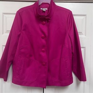 NYGARO Collection Women’s Size 24 Blazer Buttons Fuchsia Jacket